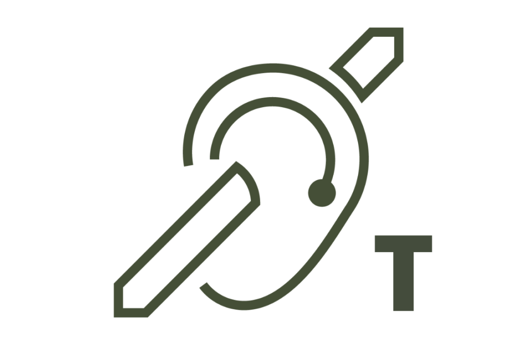 A hearing loop symbol