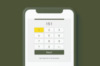 An illustration of a mobile phone screen with numbers on it, representing a hearing check.