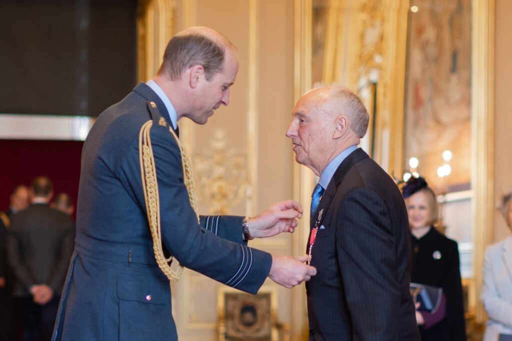 Brian Caul and Prince William at Windsor Castle