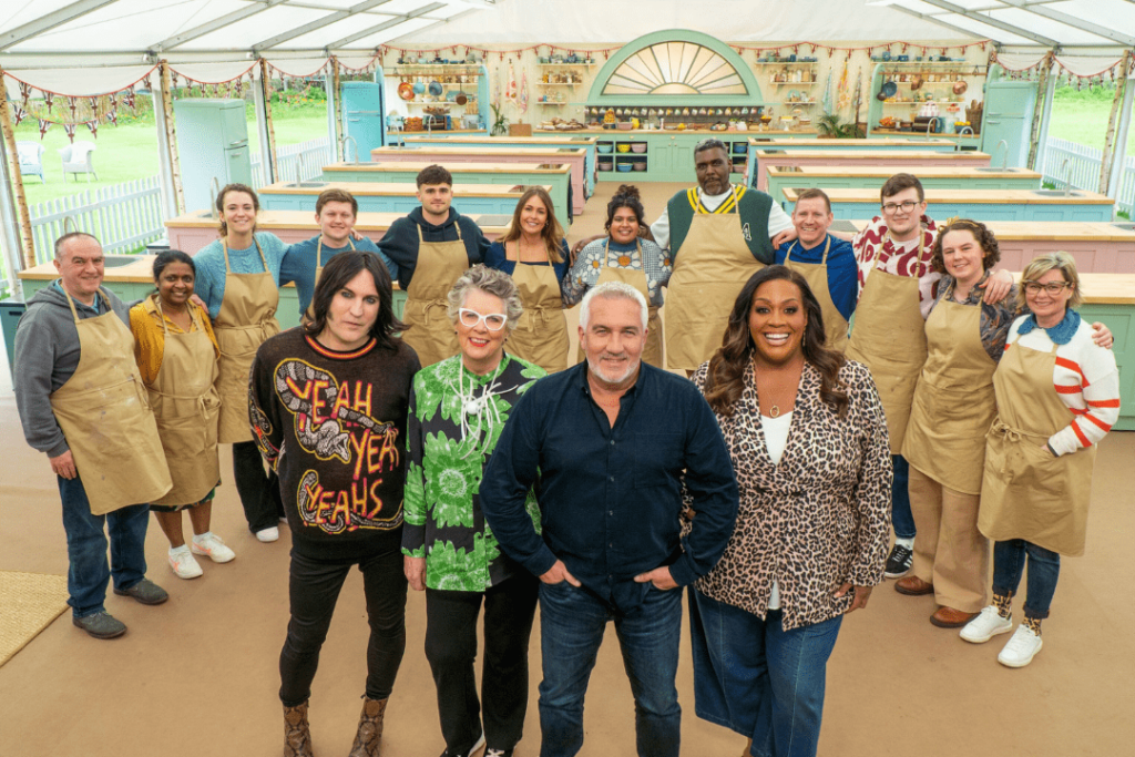 The Great British Bake Off 2023 team, featuring Tasha third from the left on the back row. Copyright: Love Productions / Channel 4 / Mark Bourdillon