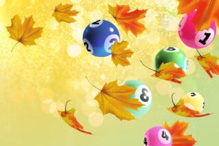 autumn leaves and lottery balls