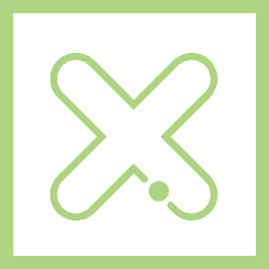 An X marked in a box.