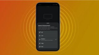 A black mobile phone device showing the new technology feature by Sonos on the screen.