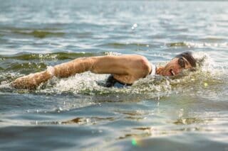An open water swimmer