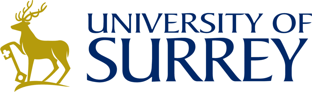 The University of Surrey logo.