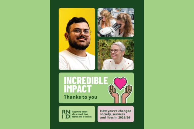The front cover of the RNID Incredible Impact report